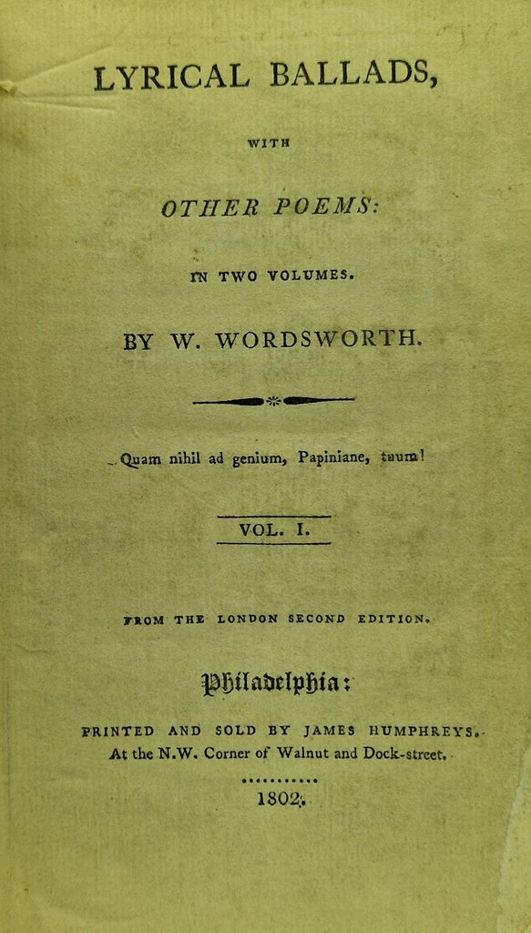 Lyrical Ballads, with Other Poems