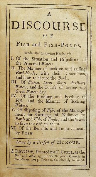 A Discourse of Fish and Fish-Ponds