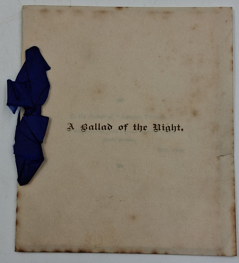A Ballad of the Night and Other Poems, by George Bealby.