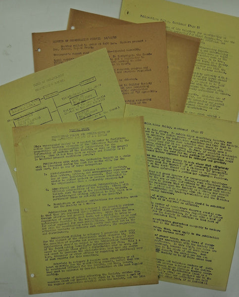 Minutes of Coordinating Council. 12/18/53 and other documents.