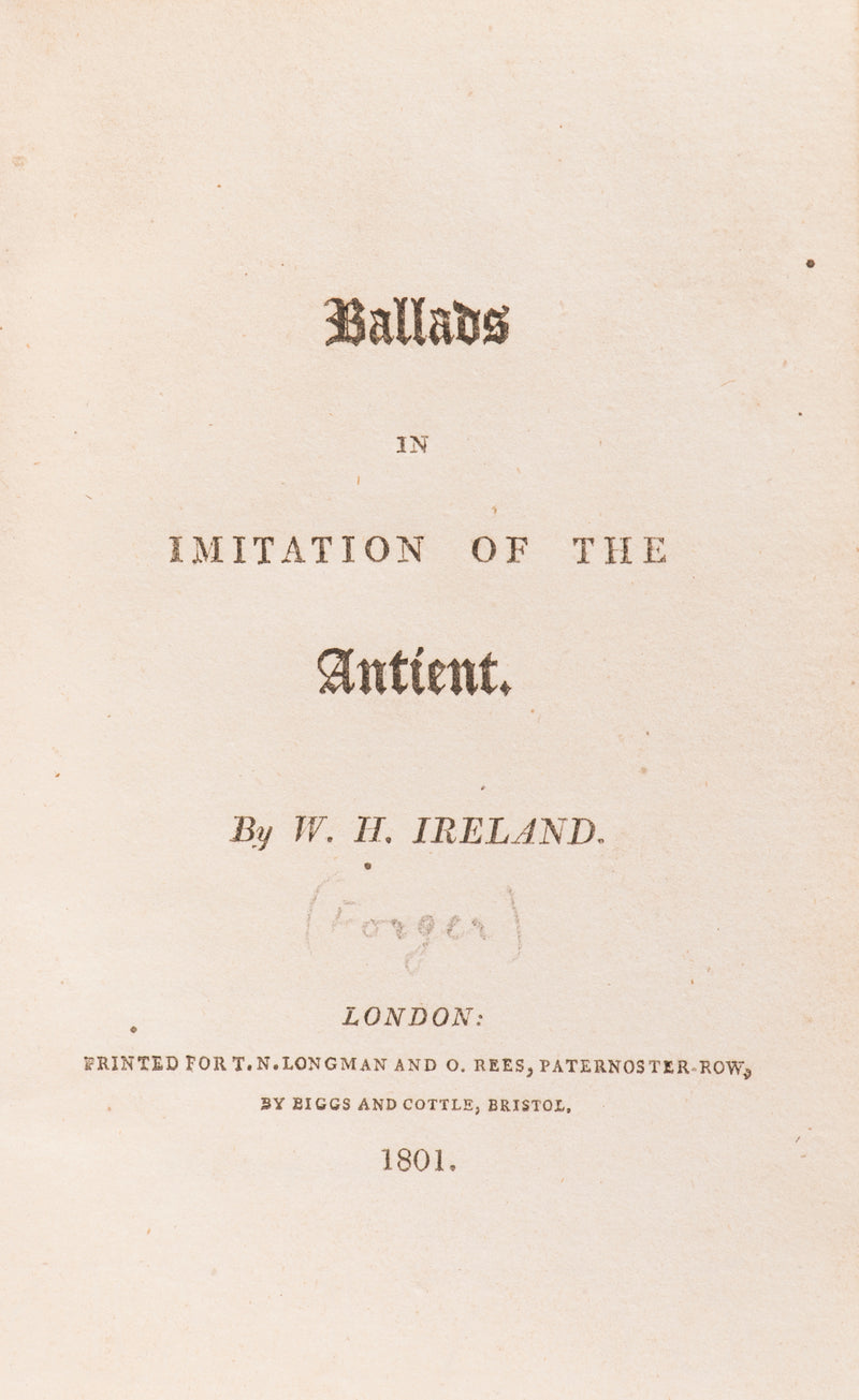 Ballads in Imitation of the Antient