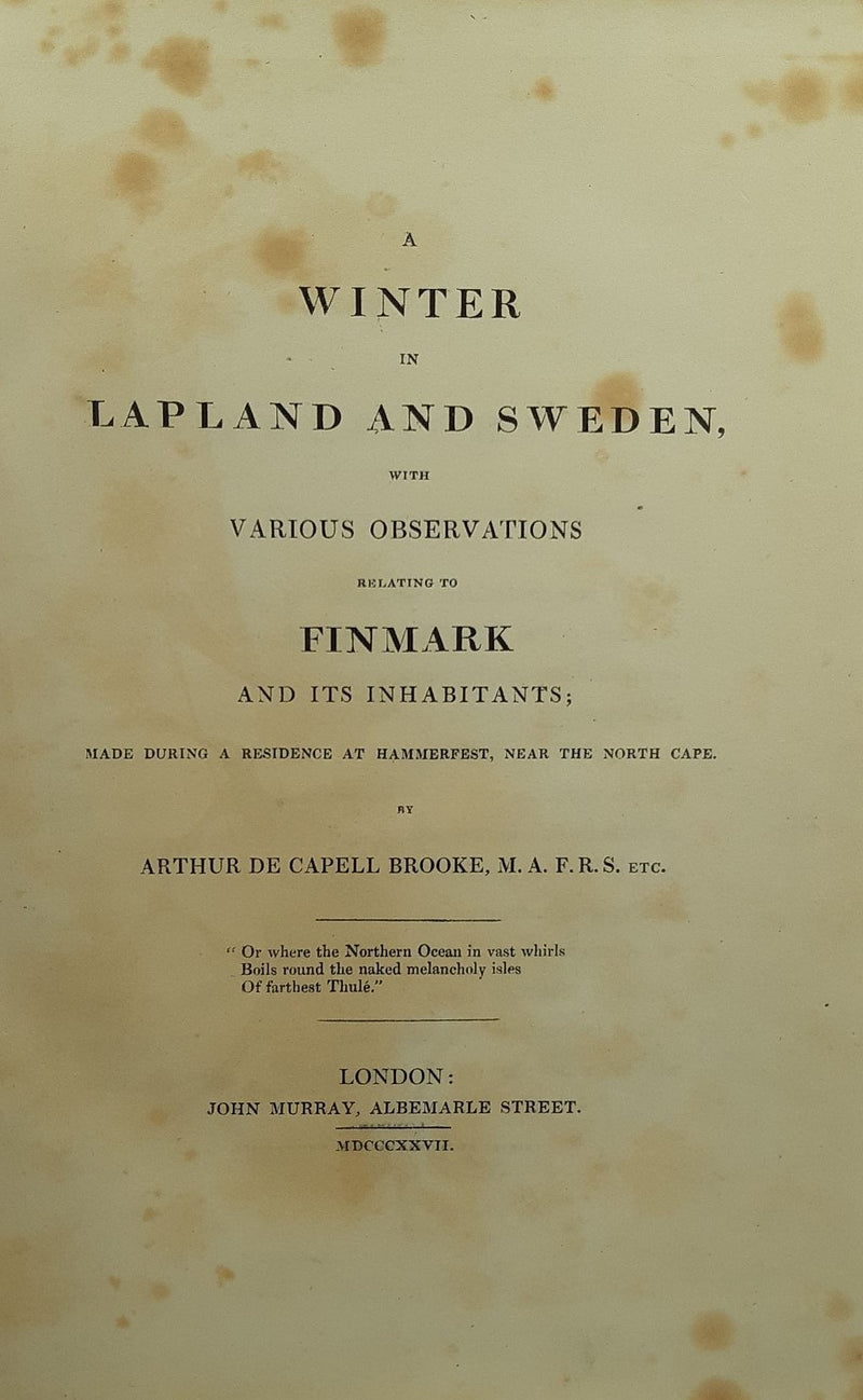 A Winter in Lapland and Sweden,