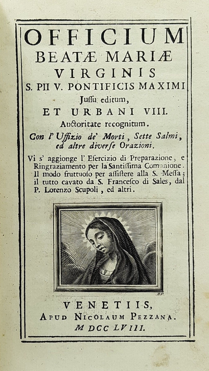 Officium Beatæ Mariæ Virginis