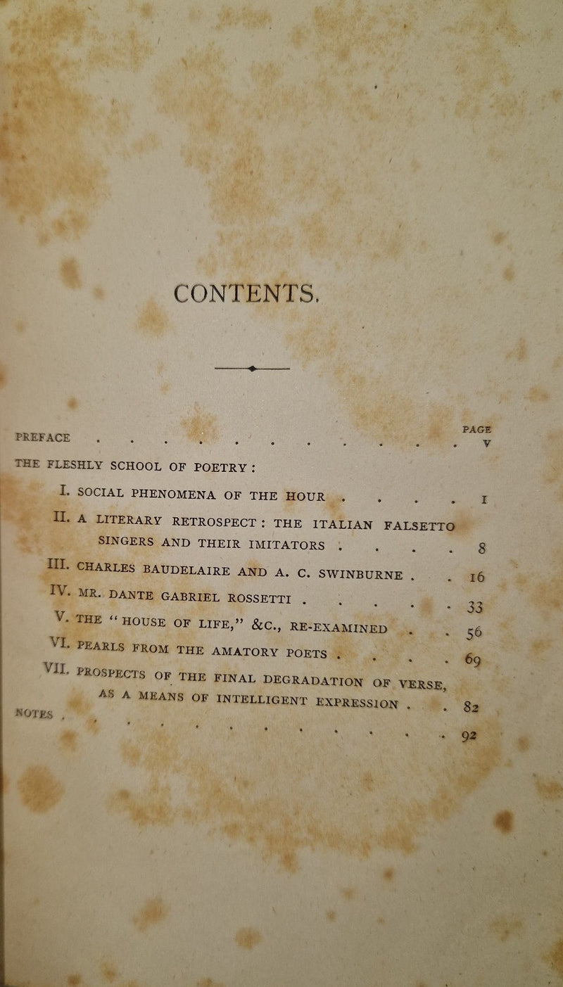 The Fleshly School of Poetry