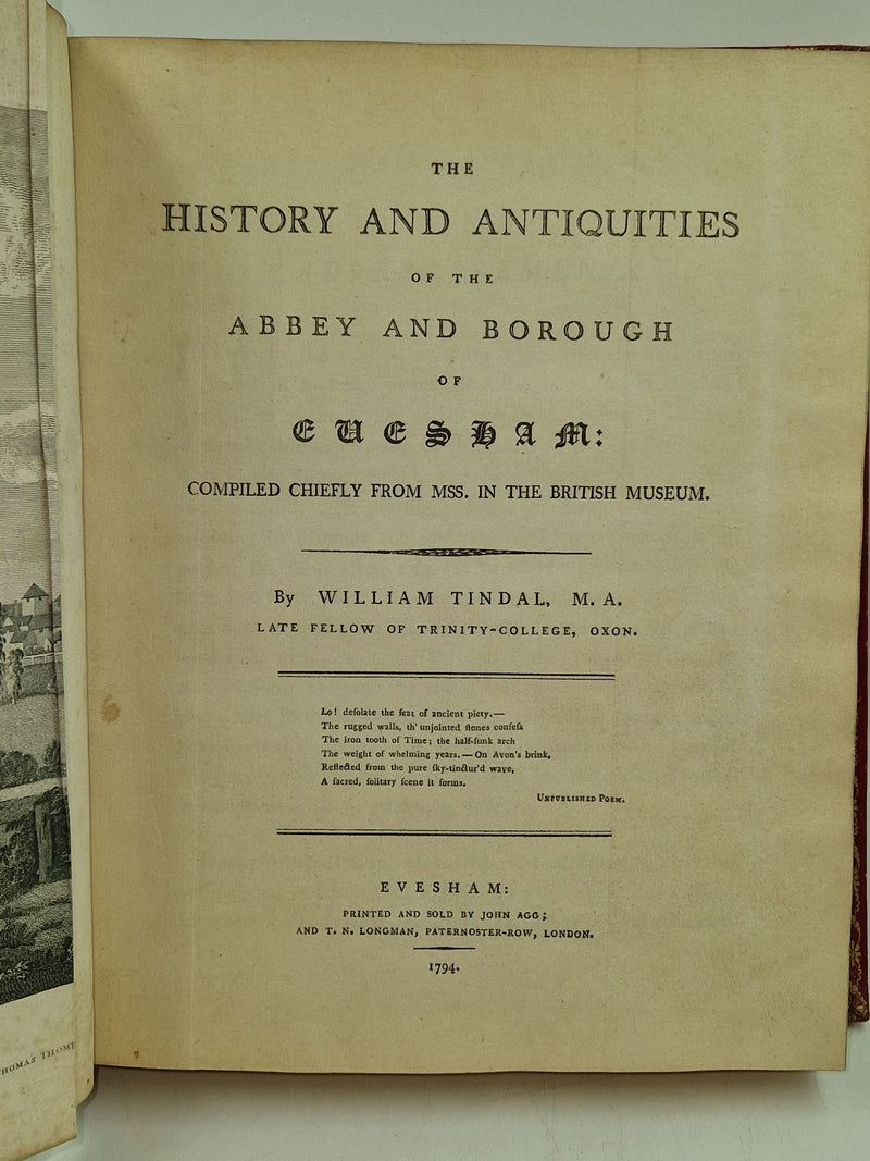 The History and Antiquities of the Abbey and Borough of Evesham