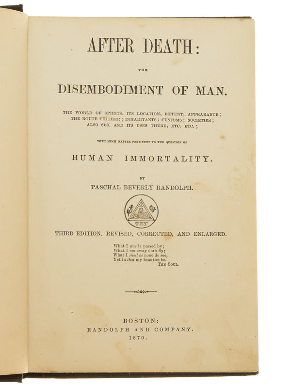 After Death: The Disembodiment of Man.