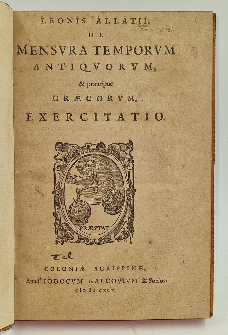 De Mensura Temporum antiquorum & praecipue Graecorum exercitatio