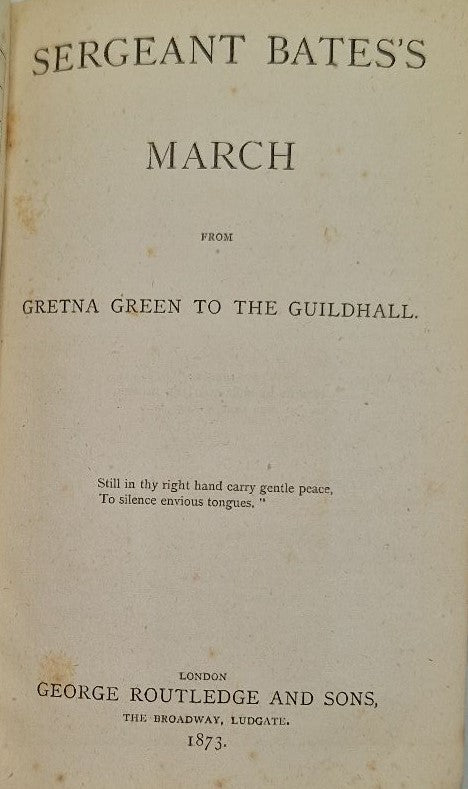 Sergeant Bates's March from Gretna Green to the Guildhall