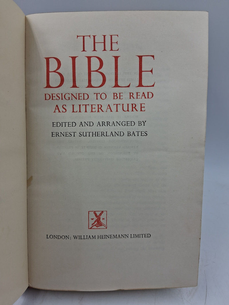 The Bible designed to be read as literature.