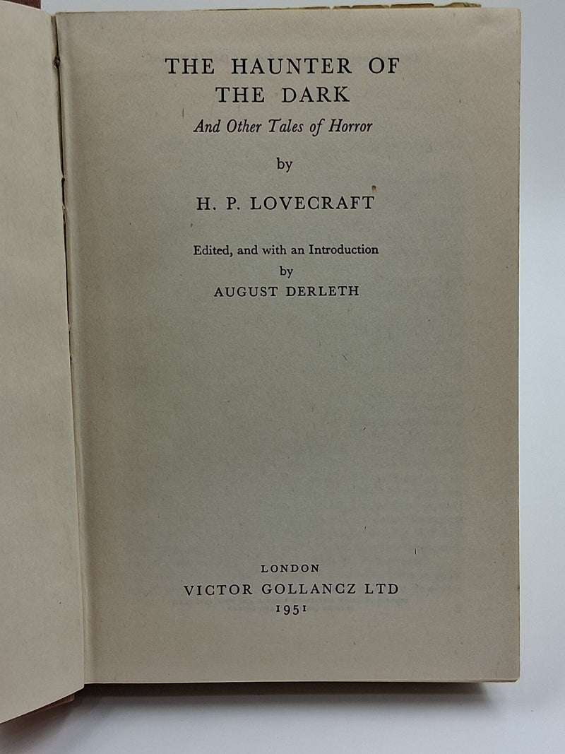 The Haunter of the Dark and Other Tales of Horror.