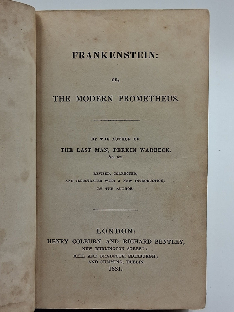 Frankenstein: or the Modern Prometheus