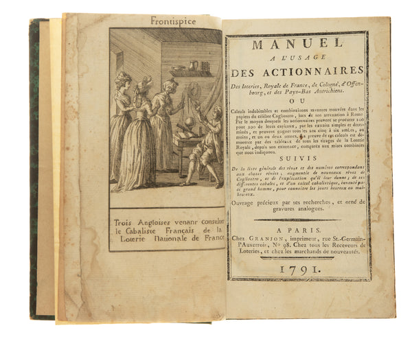 Manuel à l'usage des actionnaires des loteries, royale de France, de Colognè, d'Offenbourg, et des Pays-Bas Autrichiens.