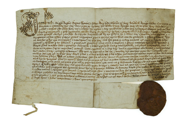 An injunction signed by Sir Francis Bacon, "Fr. B. C.S", as Lord Keeper of the Great Seal and granted in the Court of Chancery in the case of Henry Rosewell vs. William Every. n.p. 18 March, 14 James I [i.e.1617]