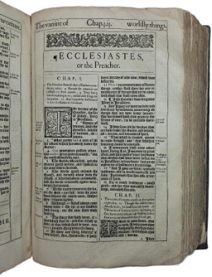 Conteyning the Old Testament and the New. Newly Translated out of the Originall Tongues: and with the former Translations diligently compared and revised by his Maiesties Special Commandement. Appointed to be read in Churches.
