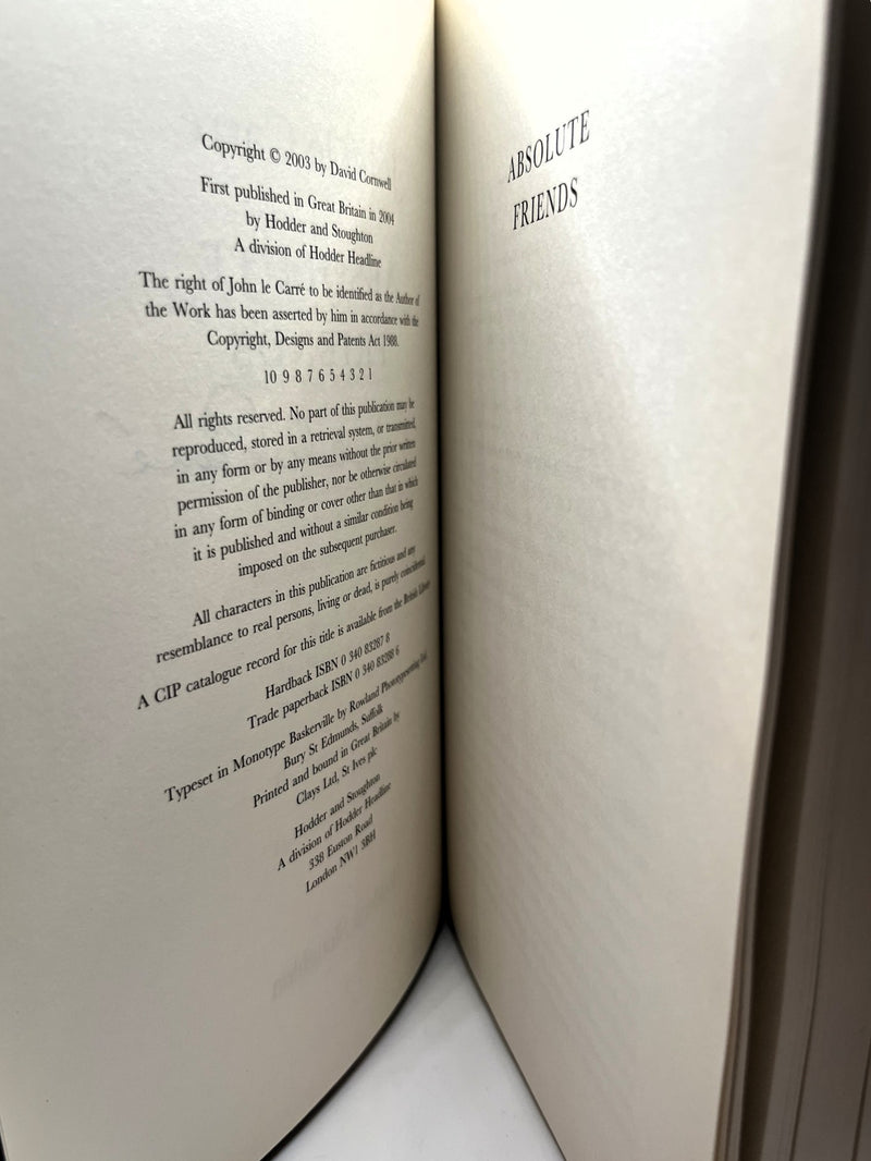 Absolute Friends (U.K. First Edition)