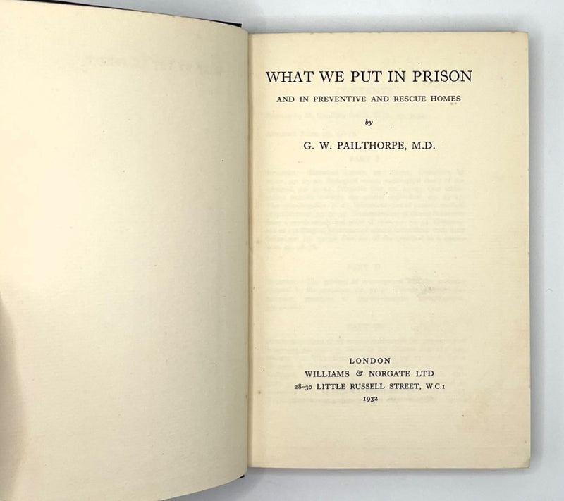 What we put in prison and in preventive and rescue homes.