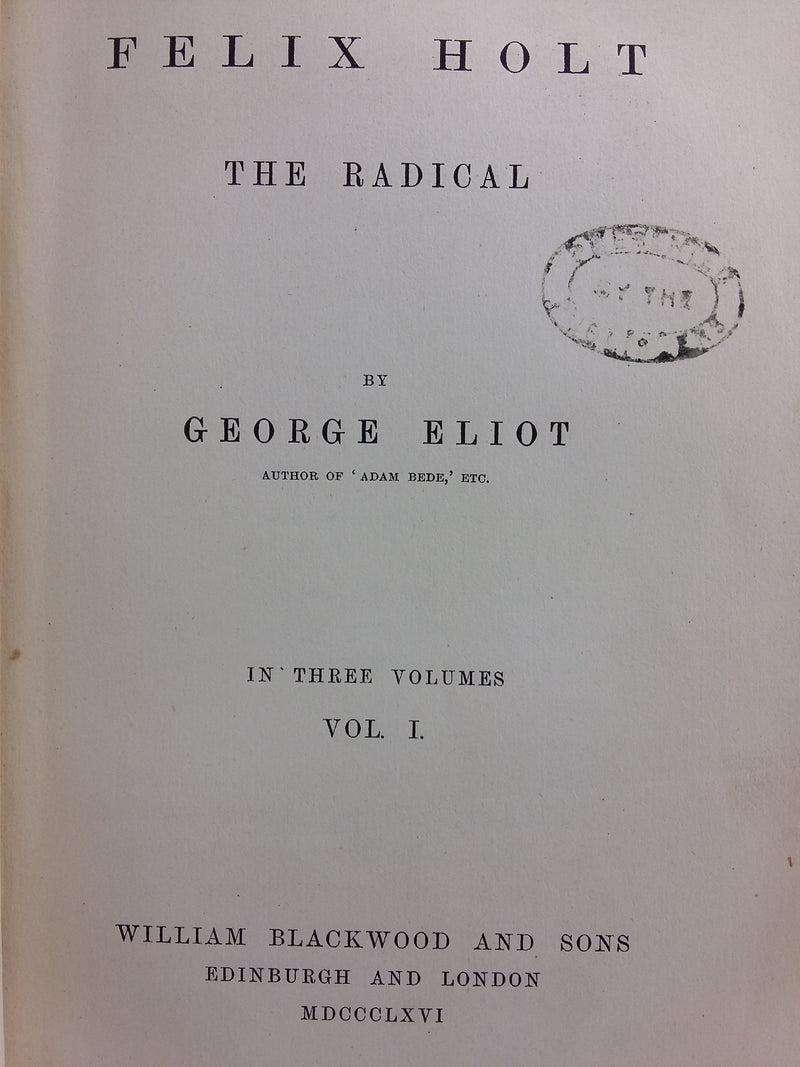 Felix Holt. The Radical.
