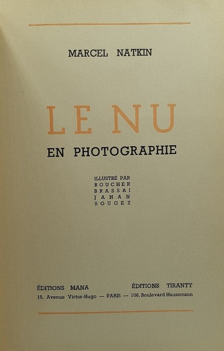 Le Nu en Photographie