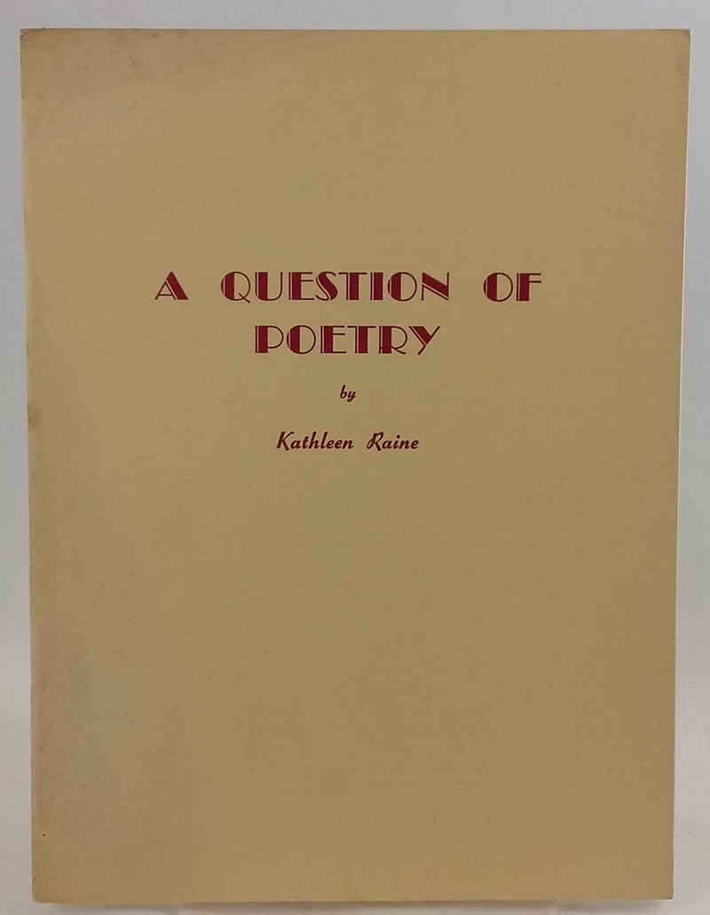 A Question of Poetry