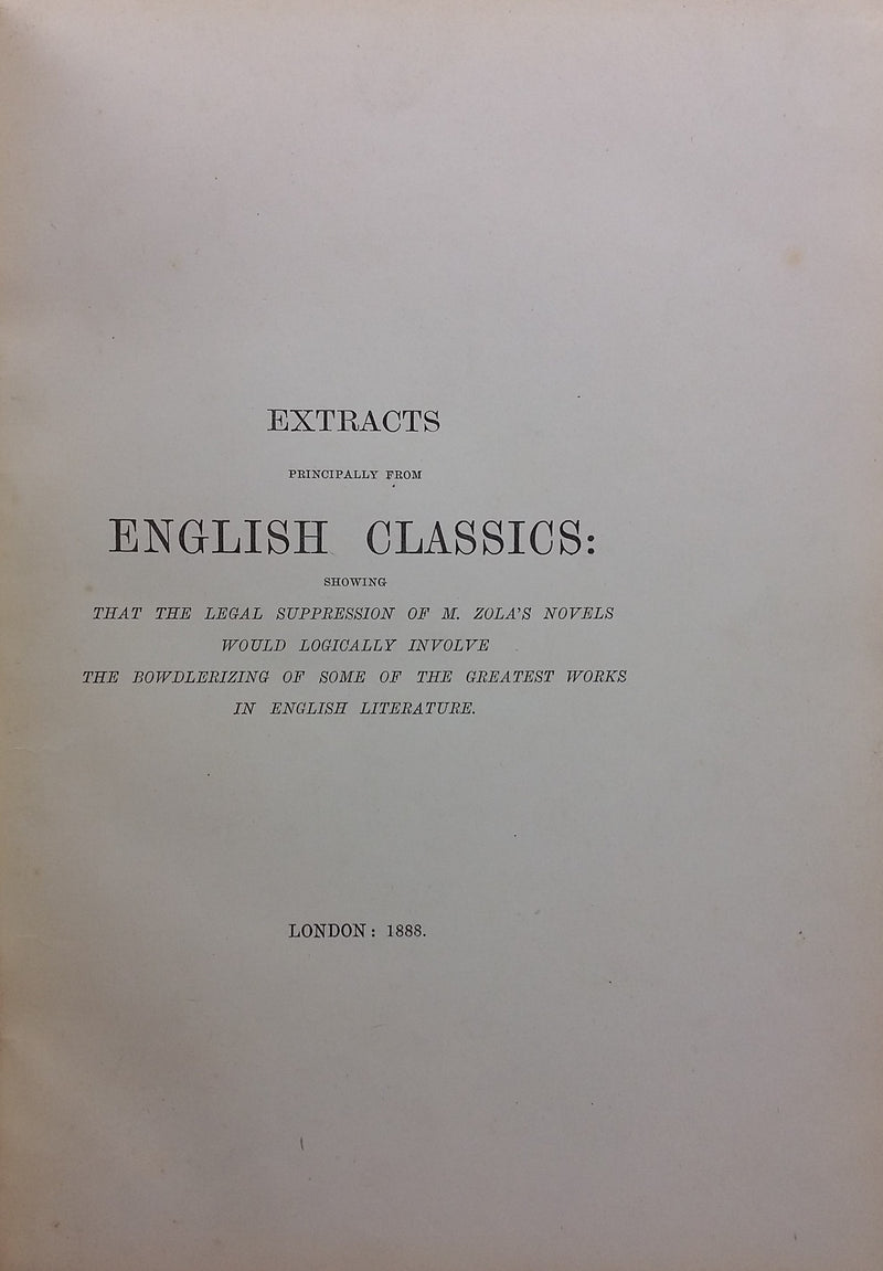 Extracts from the English classics