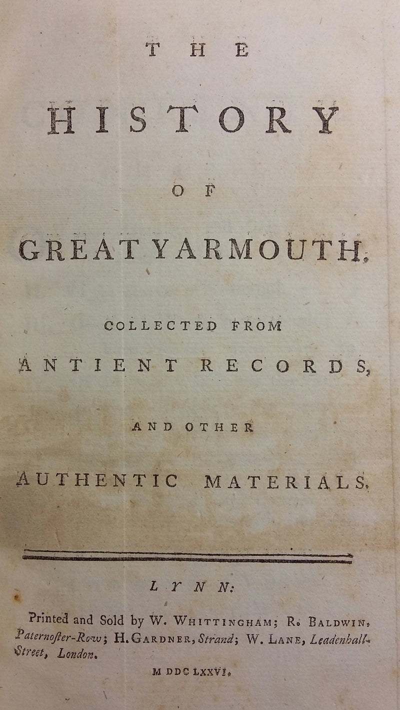 The History of Great Yarmouth