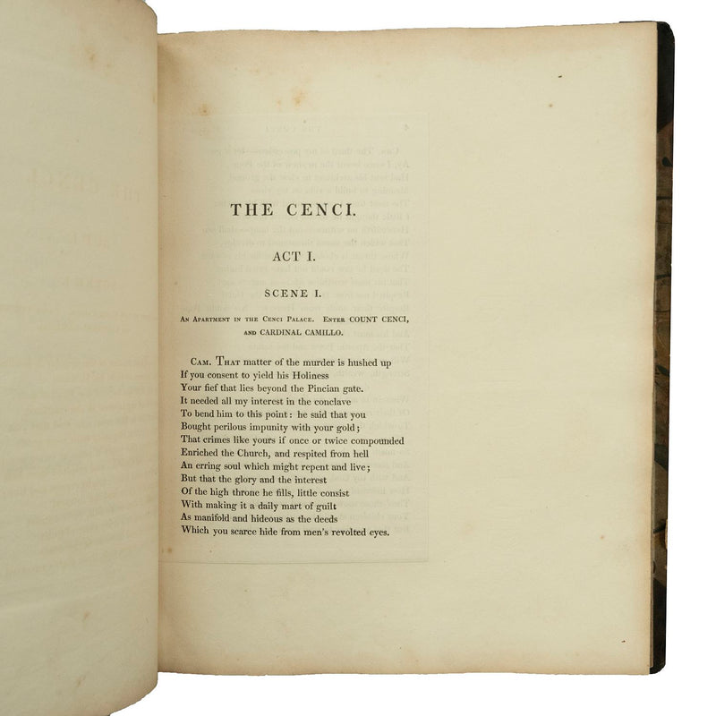 The Cenci. A Tragedy. In Five Acts