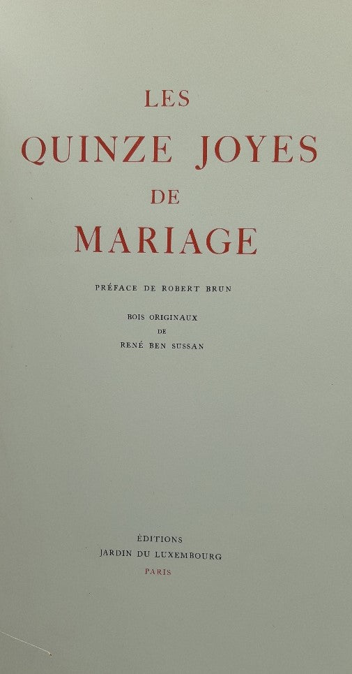 Les Quinze Joyes de Mariage.
