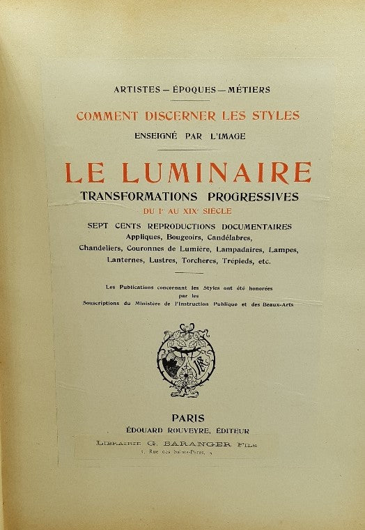 Comment discerner les styles enseigné par l'image. Le Luminaire.
