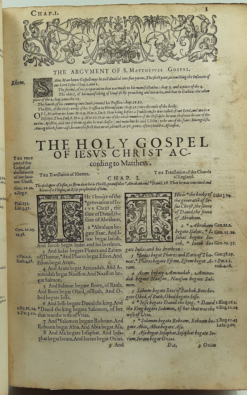 The Text of the New Testament of Jesus Christ, translated out of the vulgar Latie by the Papists of the traiterous Seminarie at Rhemes.
