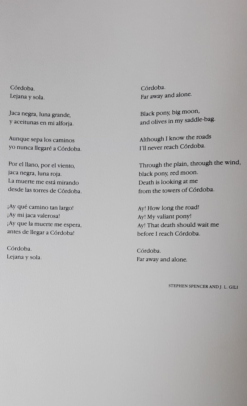Selected poems of Federico Garcia Lorca. Prints by Terry Frost
